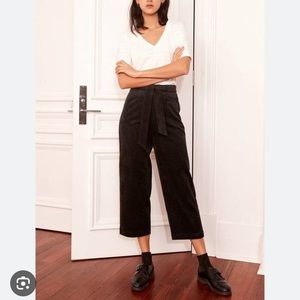 The Fifth Label grey corduroy belted cropped pants